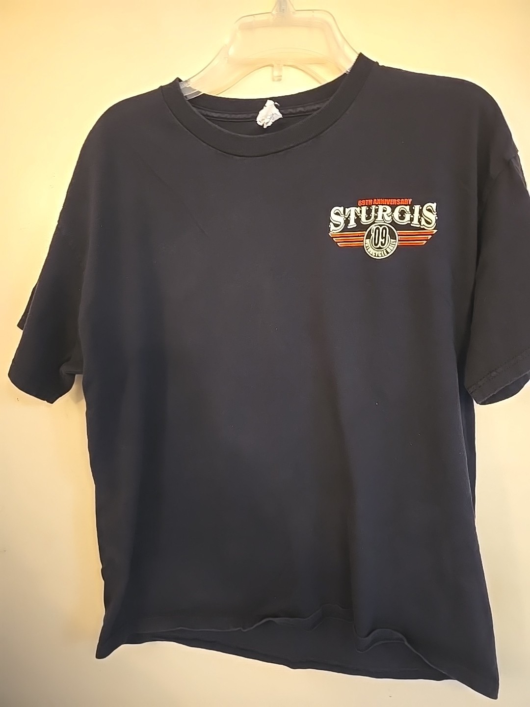 Sturgis 2009 Motorcycle Rally Graphic T Shirt Black Men’s Size L Pin Up Art