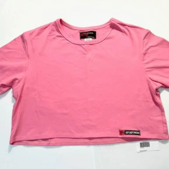 Go Softwear Size M Pacific Half Tee /Crop Top – Pink (GS-3482521-PNK-M)