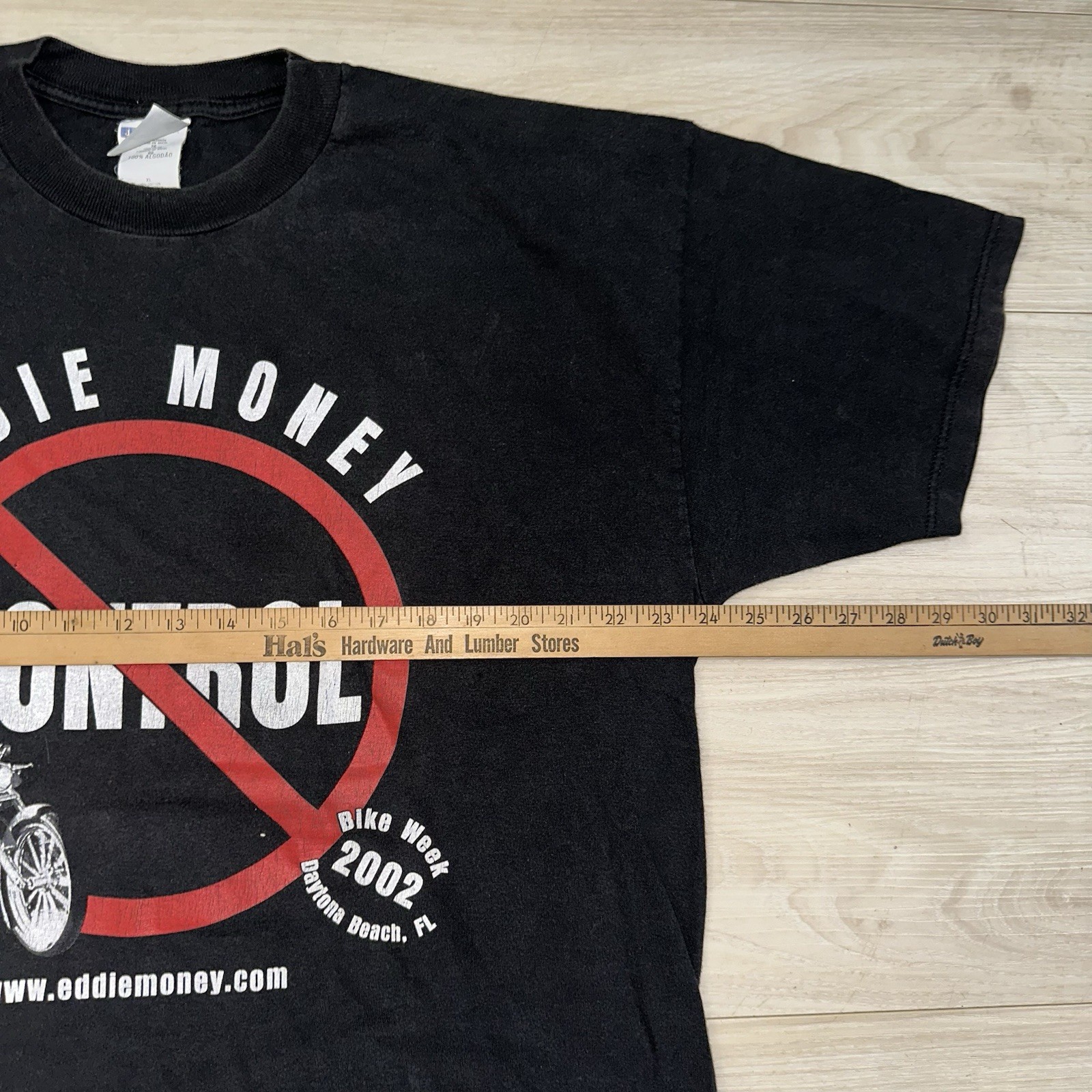 Eddie Money No Control Tour T-shirt Size XL Bike Week 2002 Retro Y2K Rock
