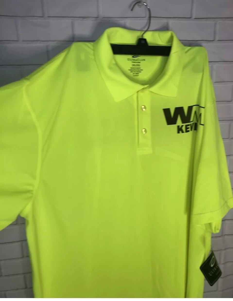 UltraClub Mens 100% Polyester Mesh Cool & Dry Mesh Pique Polo Size 2XL NWT