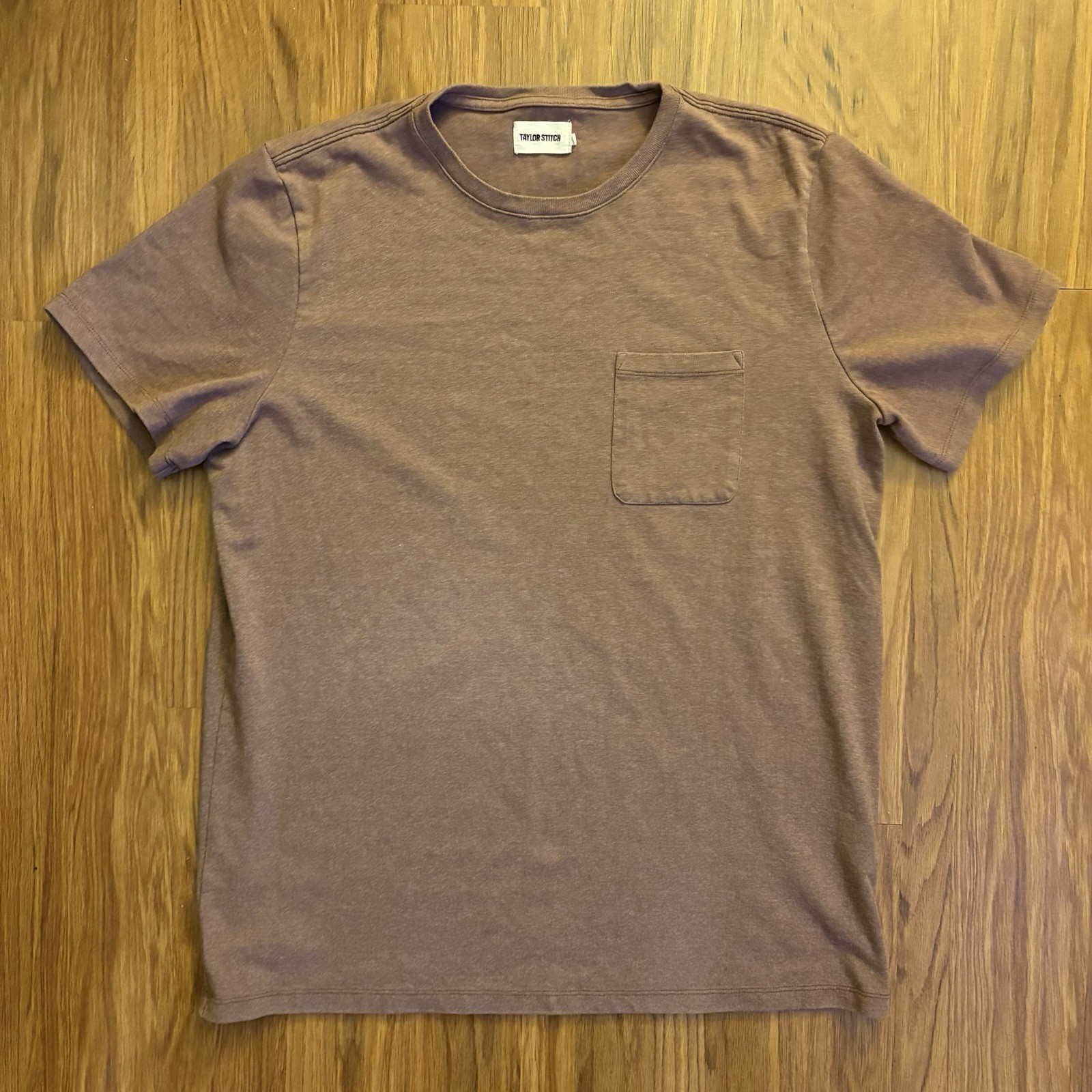Taylor Stitch Heavy Bag Pocket Tee Russet Color Men’s Size 44 XL T-shirt