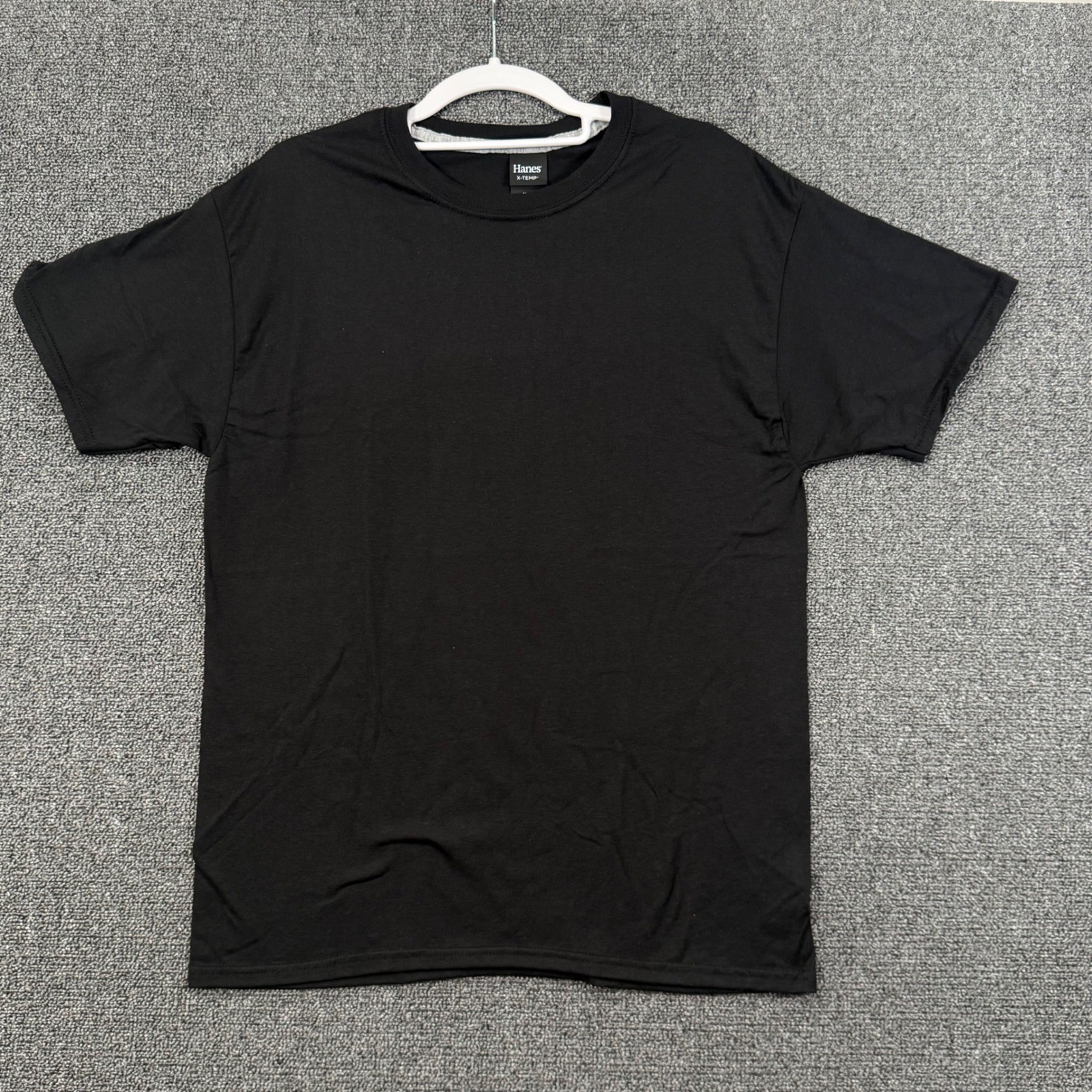 Hanes Mens Medium T Shirt Black X-Temp Crew Neck 2 Pack O4200 Performance Unisex