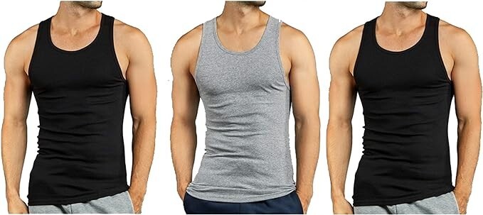3 pieces Knocker Men’s Wife Beater Ribbed Undershirt A-Shirts Tank Top S-3XL