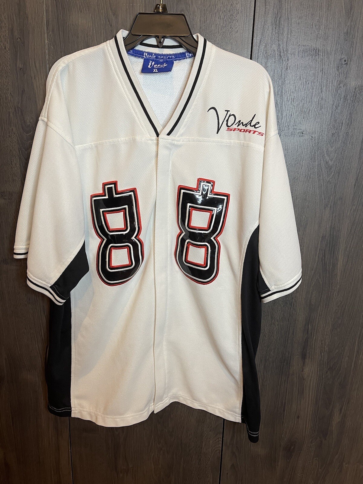 Vonde Sports Jersey Full Zip Adult XL White