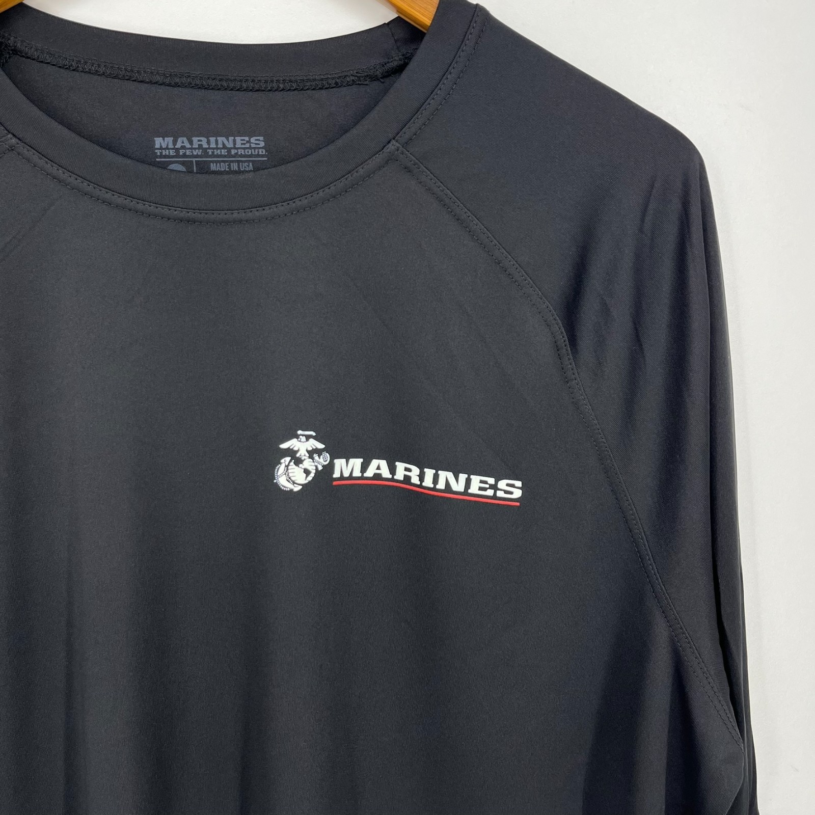 USMC Marines Long Sleeve T-Shirt Men’s Size XL Black Moisture Wicking USA NWOT