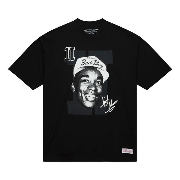 Isiah Thomas X Mitchell & Ness Detroit Pistons Bad Boy Shirt Mens Size Large