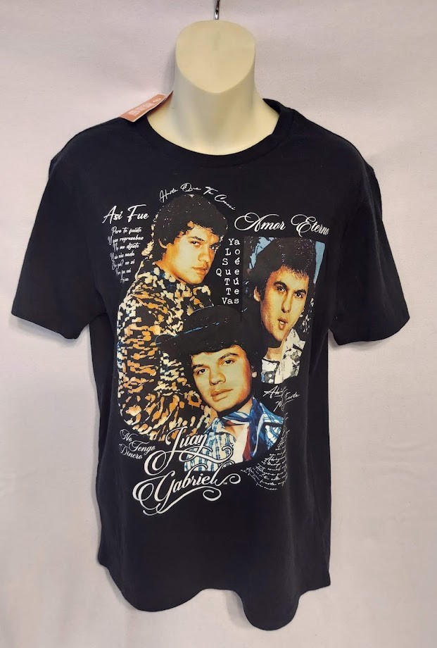 Juan Gabriel Graphic T Shirt Black Latin Pop Tribute Tee Size XL, L, M, S, XS