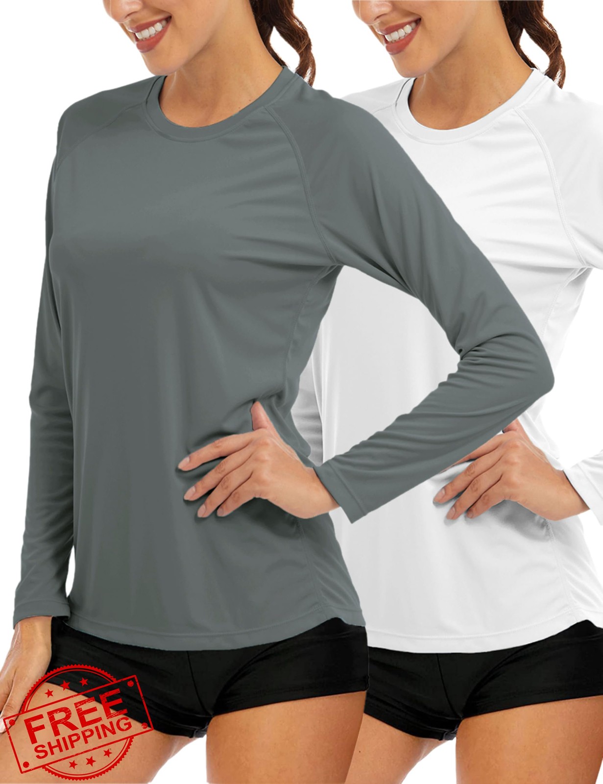 MAGCOMSEN Women’s Sun Protection Long Sleeve Shirts UPF 50+ 2pk