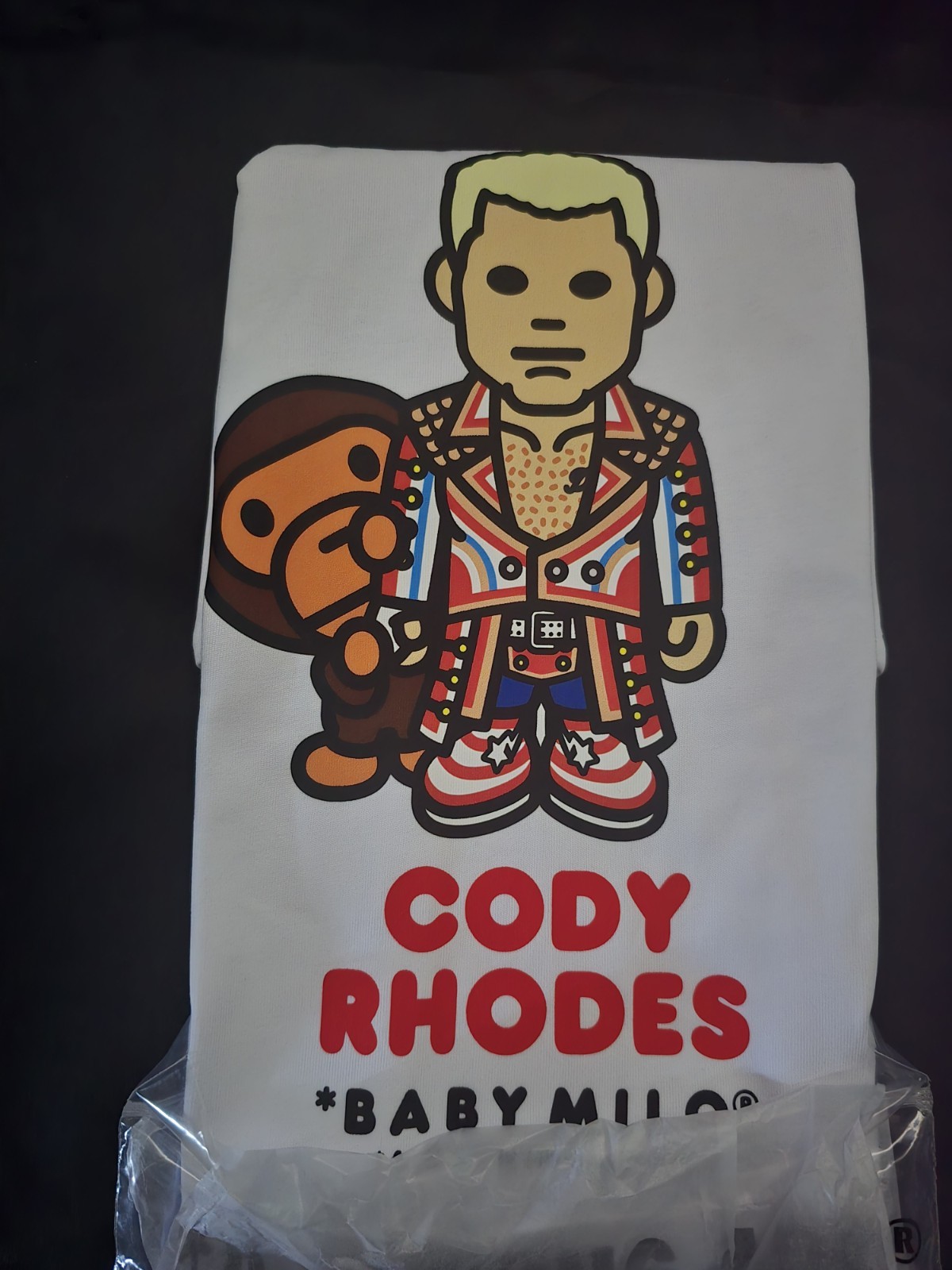 BAPE X FANATICS X WWE CODY RHODES BABY MILO SIZE LARGE & XL