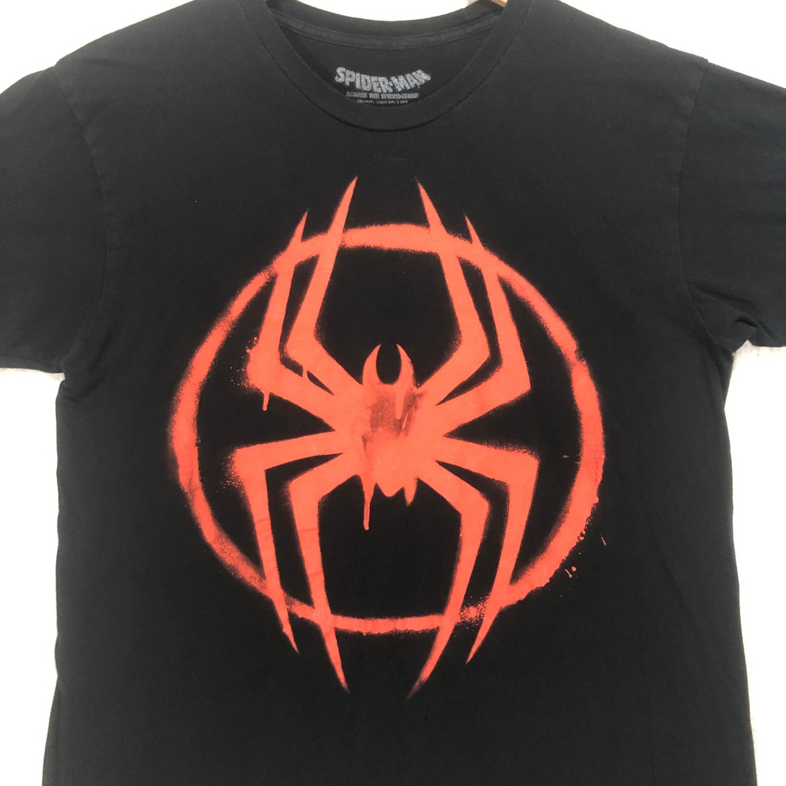 Spider-Man Across the Spider-Verse Miles Morales Graphic T-Shirt Black Large