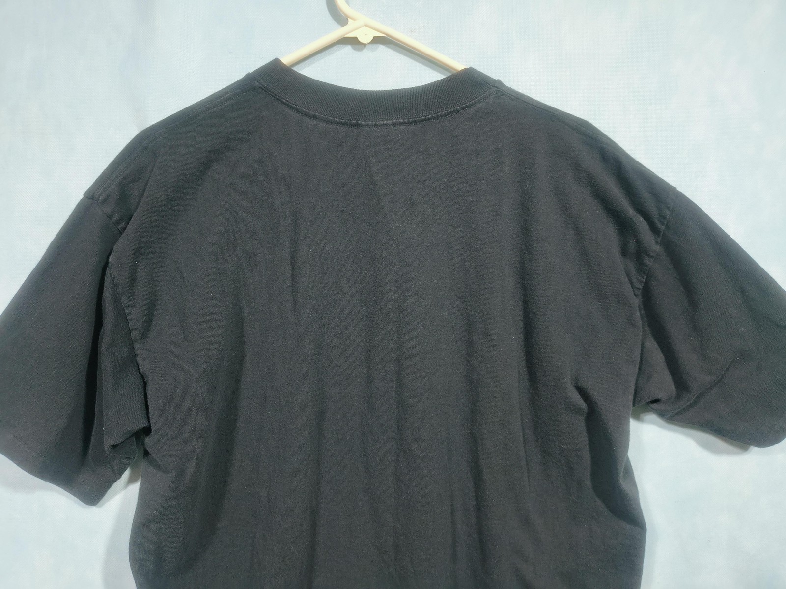 Fashion Gear Shirt Mens XL Black Geometric Pleated Crew Neck Cotton Jersey