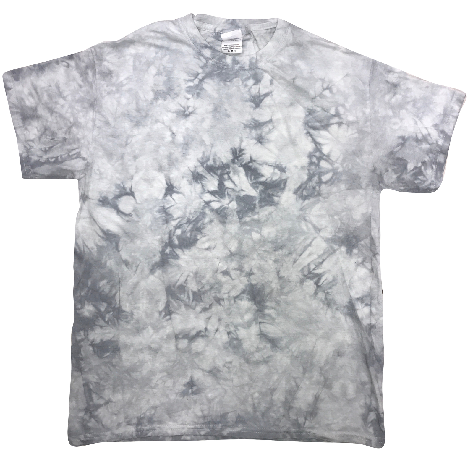 Crystal Wash Tie Dye Shirt Colorful Silver T-Shirt