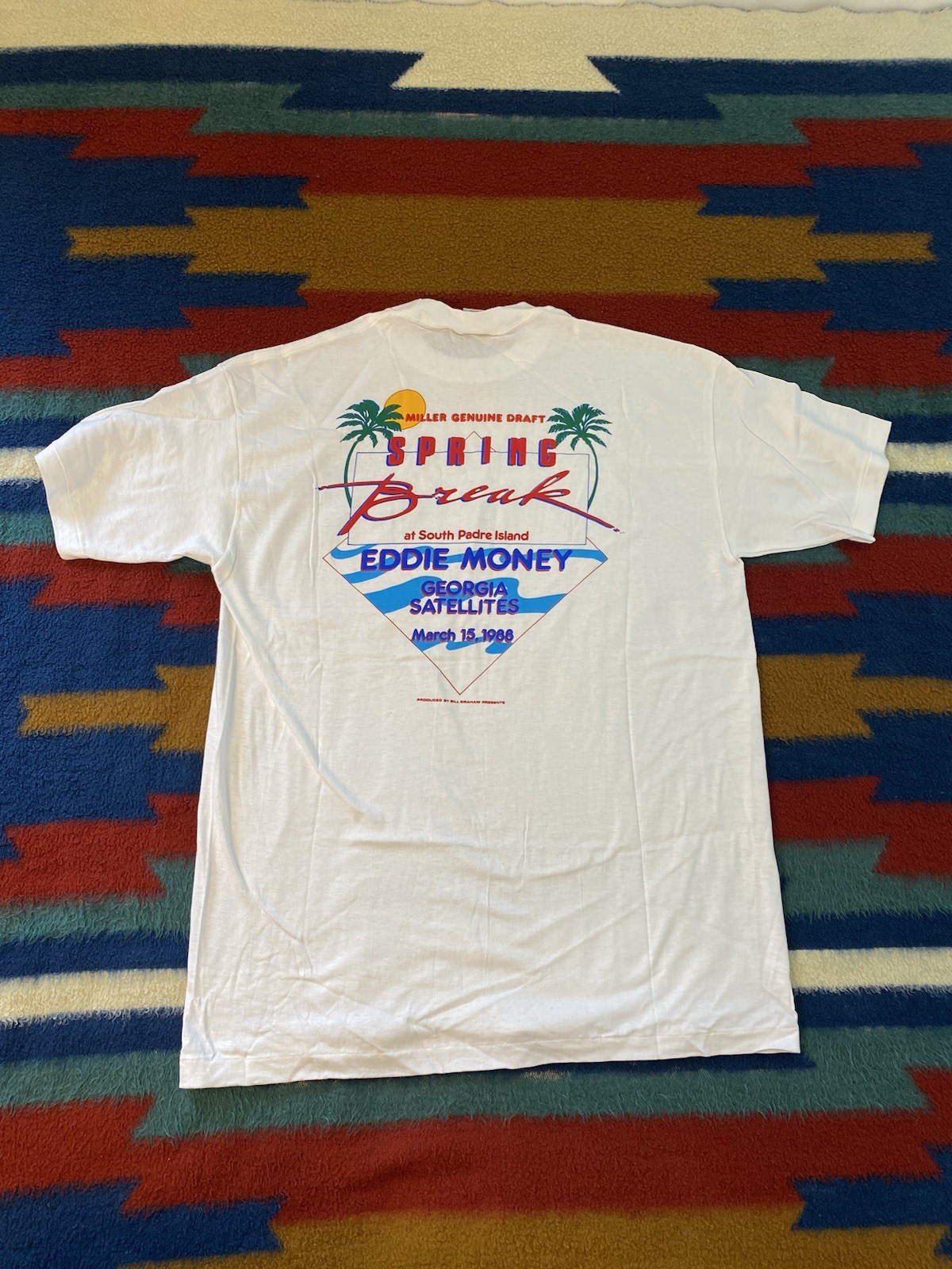 Vintage 1988 Eddie Money Georgia Satellites Band Spring Break T-Shirt XL
