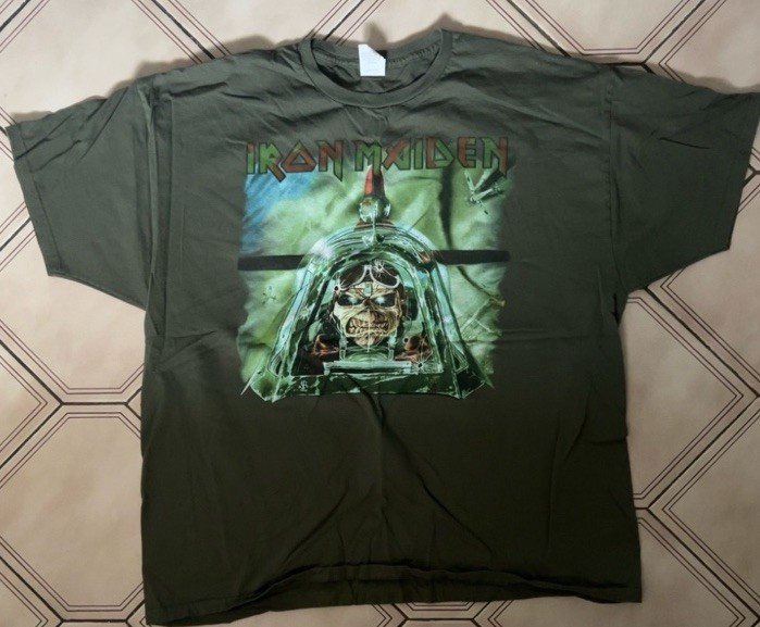 Iron Maiden Legacy of the Beast World Tour 2022 T-Shirt 2XL Green Aces High