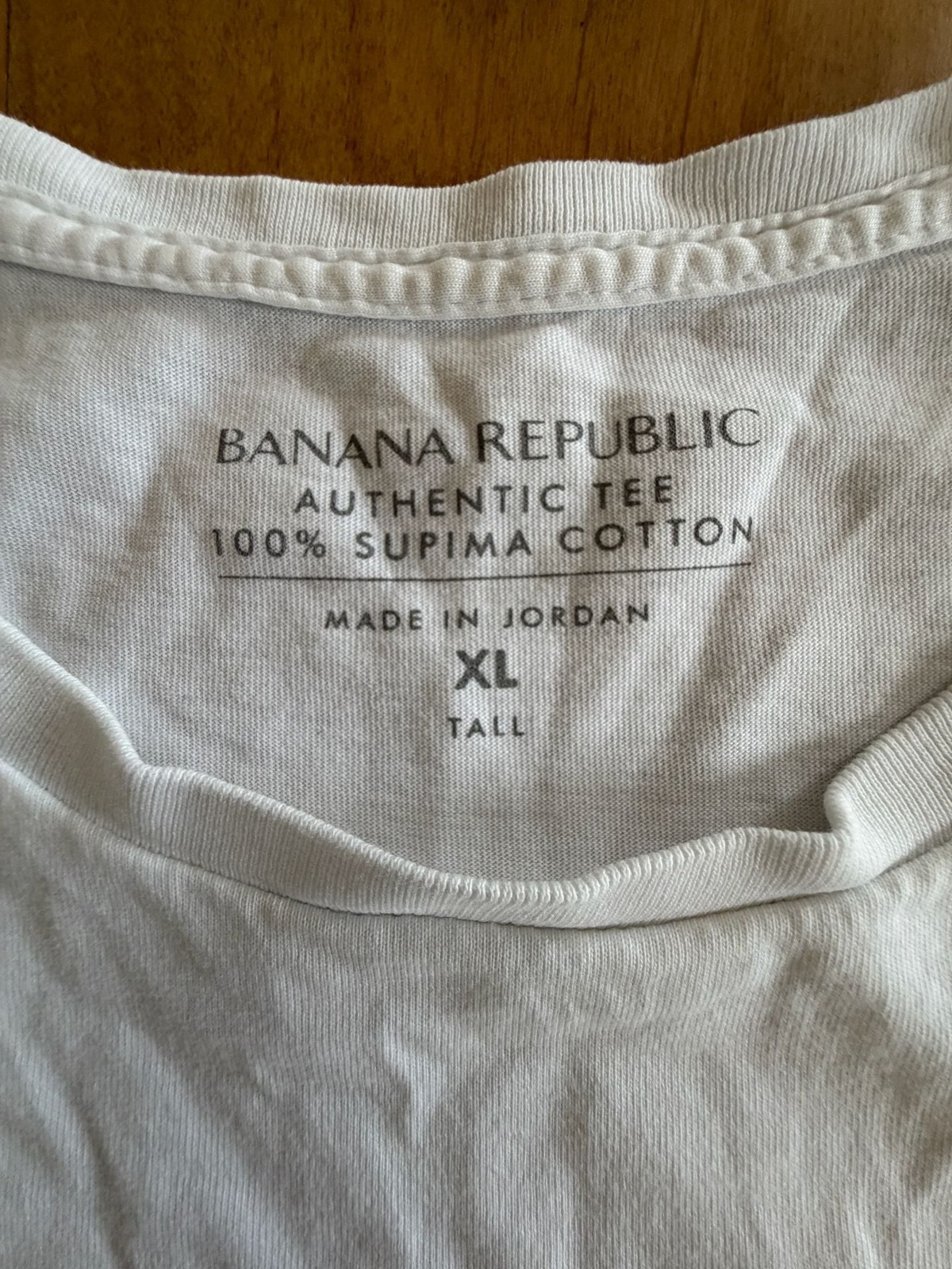 Banana Republic Authentic Tee 100% Supima Cotton White XL Tall