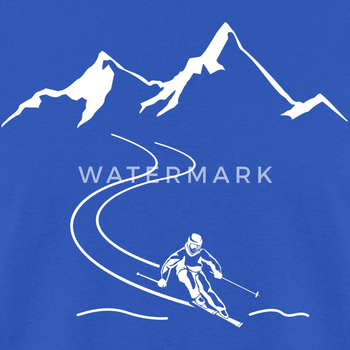 Skiing Mountains | Winter Sports | Ski Enthusiast Men’s T-Shirt