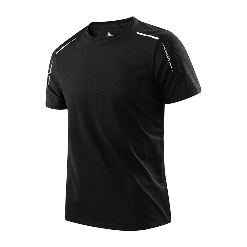 Mens Quick Dry Running T Shirt Breathable Sports Gym Hiking Tee Top