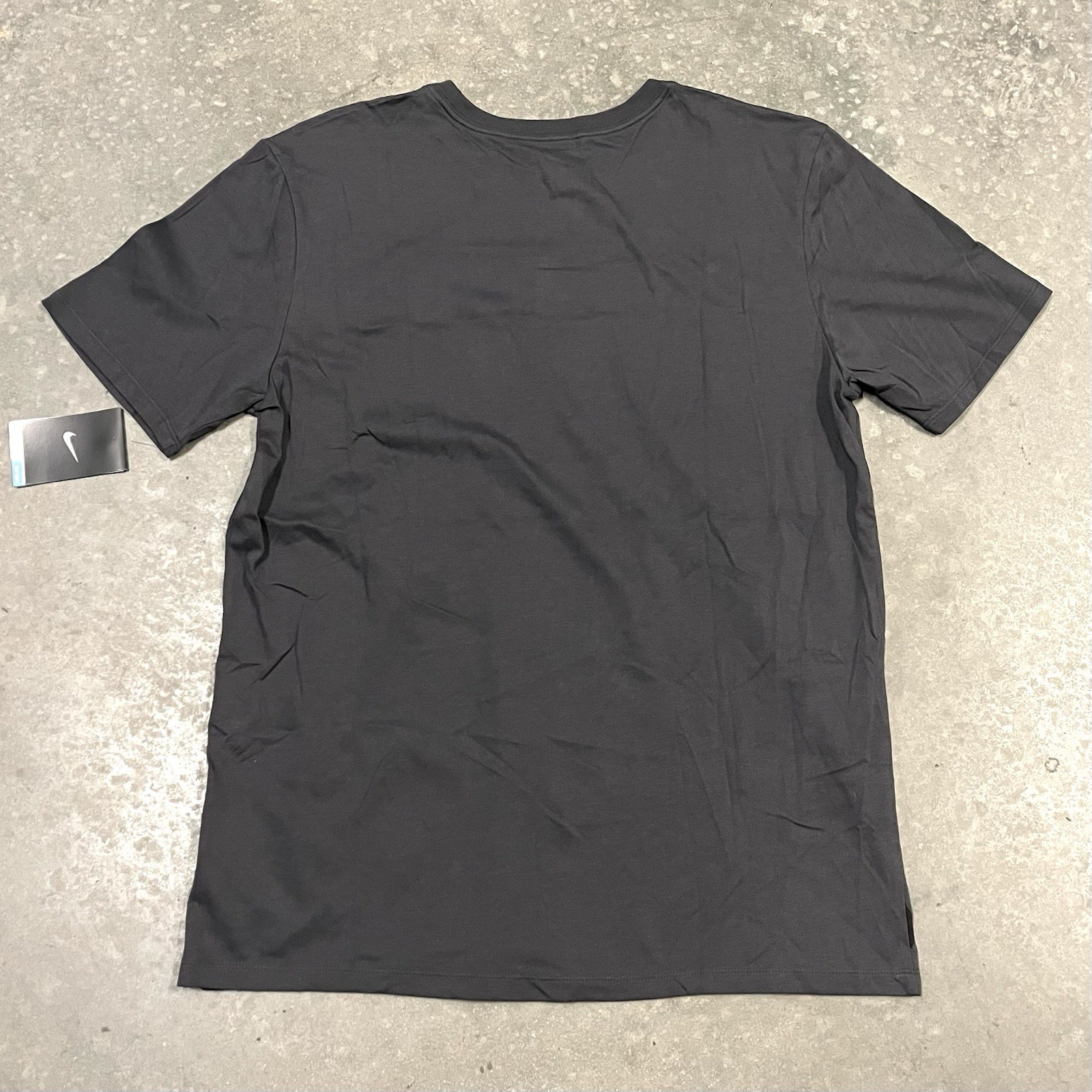 Nike Running T Shirt Men’s Sz L Black Dri Fit 3M Reflect Fitness Gym Run NEW