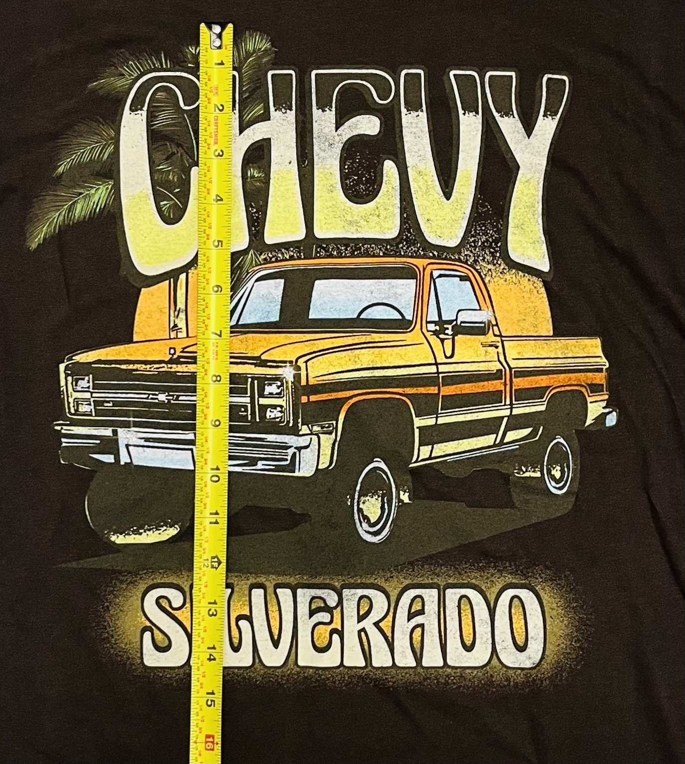GM Official Licensed Product Brown Chevy Silverado Graphic Print Mens L Shirt