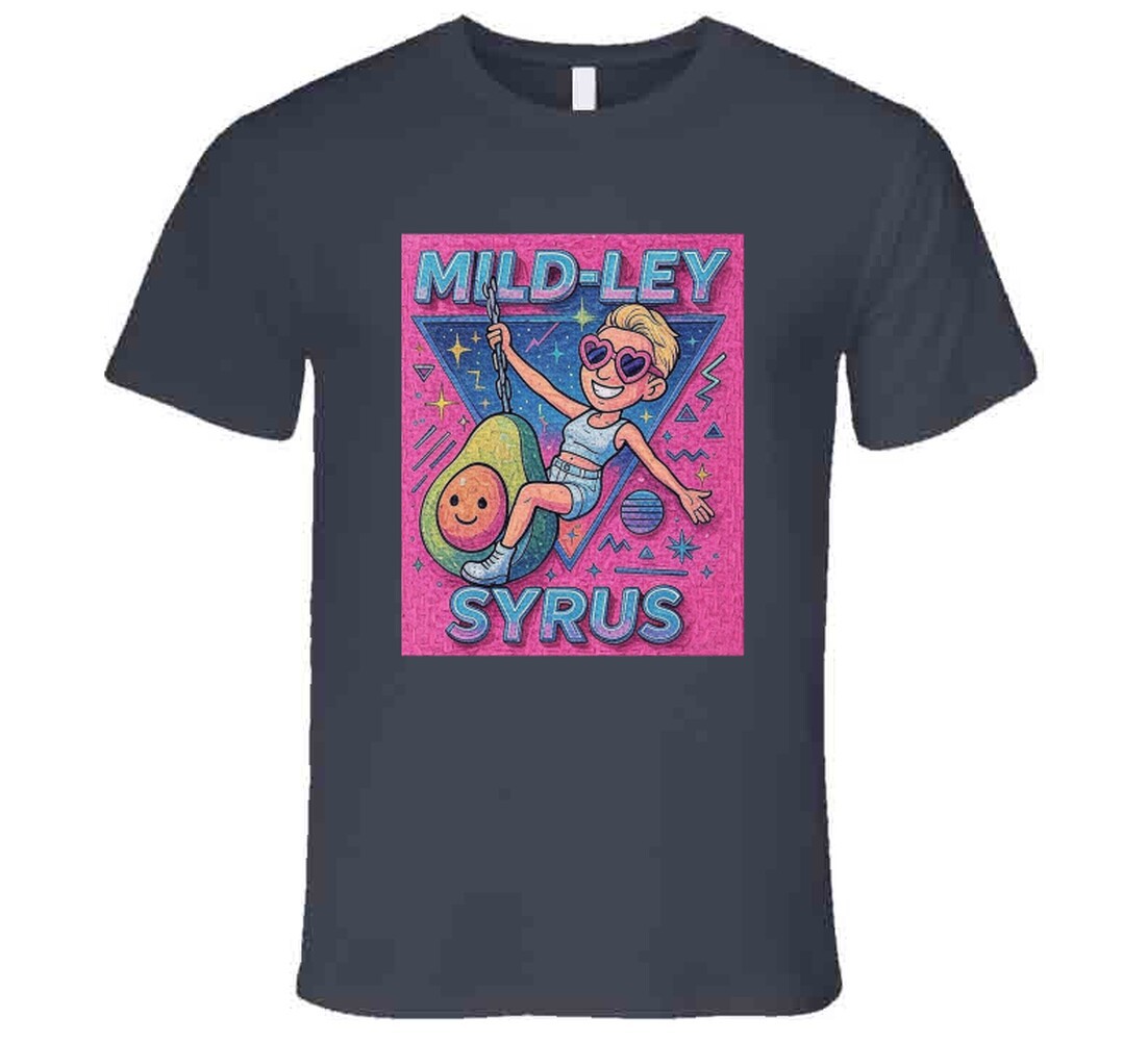 Mild-ley Syrus Funny Parody Pop Star Avocado Tee Swing Streetwear Miley T Shirt
