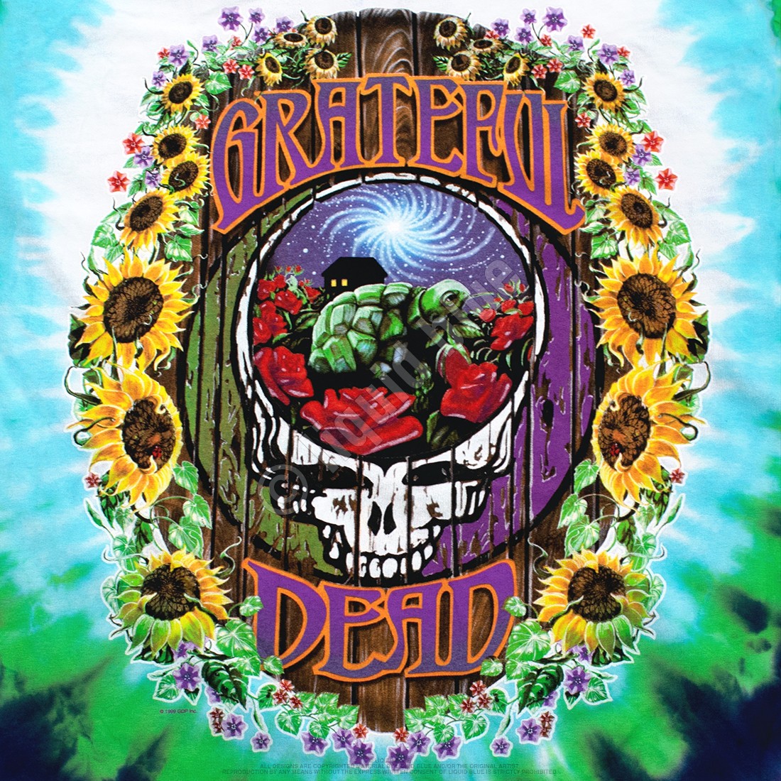 Grateful Dead Terrapin Station Tie-Dye T-Shirt Liquid Blue