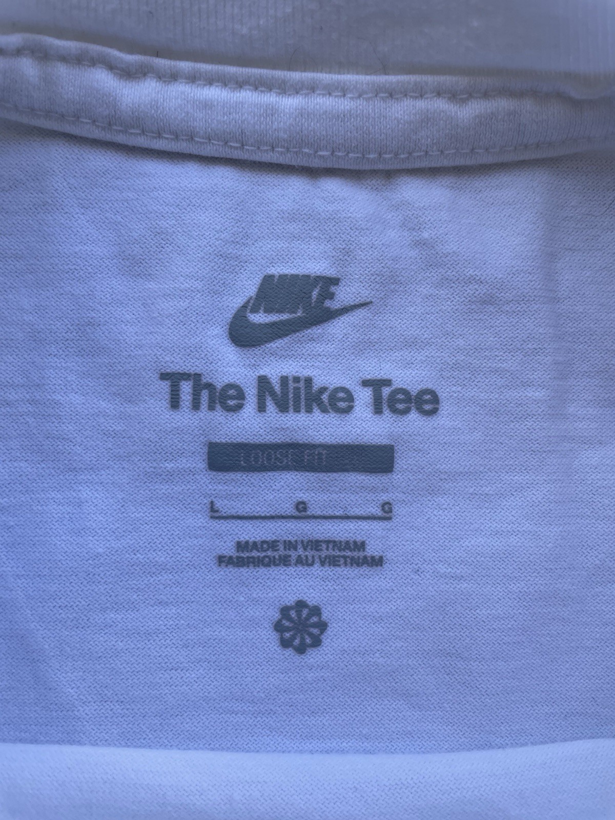 Nike Air Graphic Tee Shirt Mens Large White/Red With Swoosh Y2K