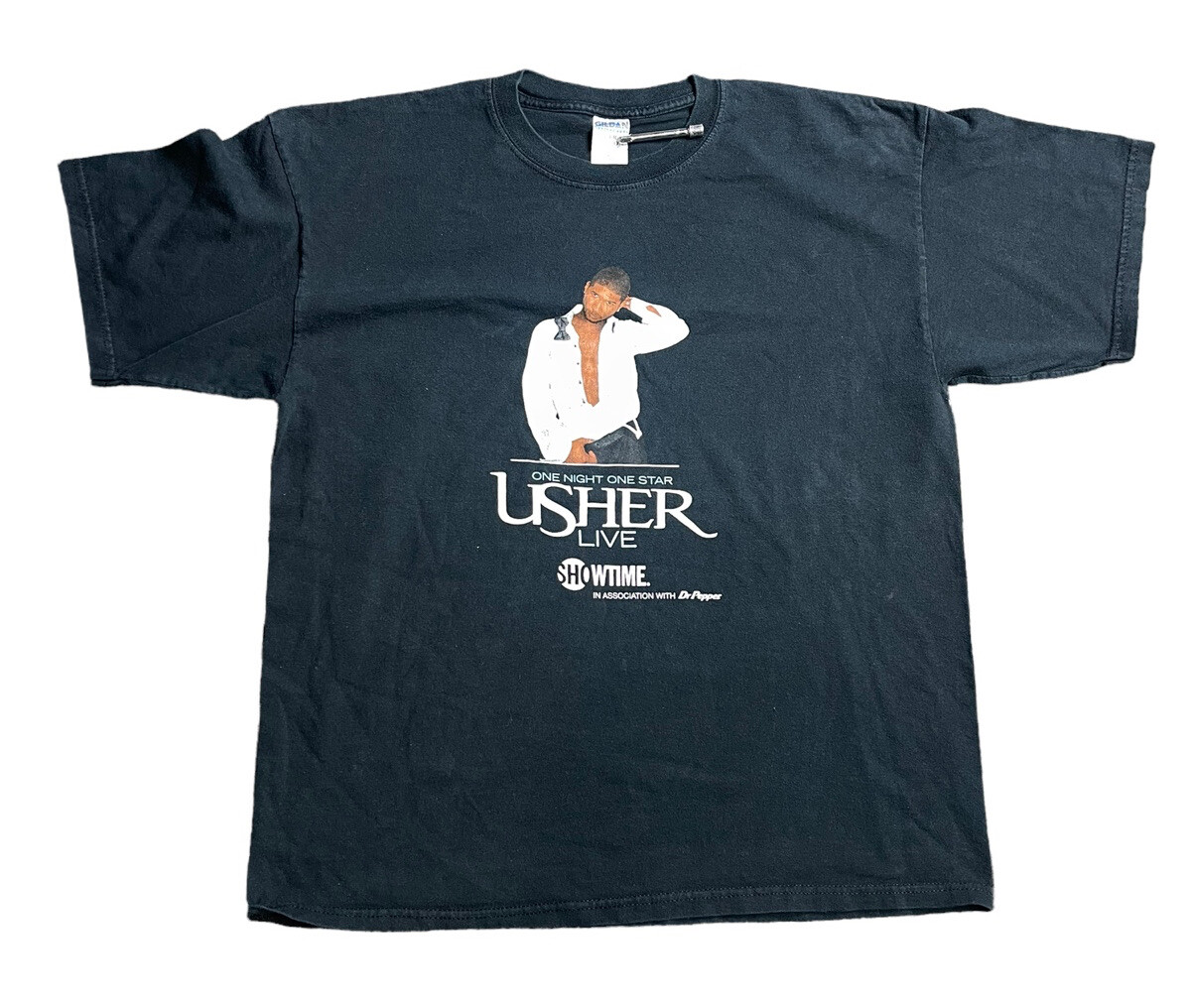 Vintage 2000’s One Night One Star USHER Live Showtime Size XL Black T-Shirt Y2K