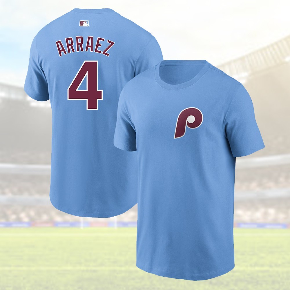 ⭐️Welcome Luis Arraez #4 PhiladelphiaBaseball Team Name & Number Tee Fan Gift