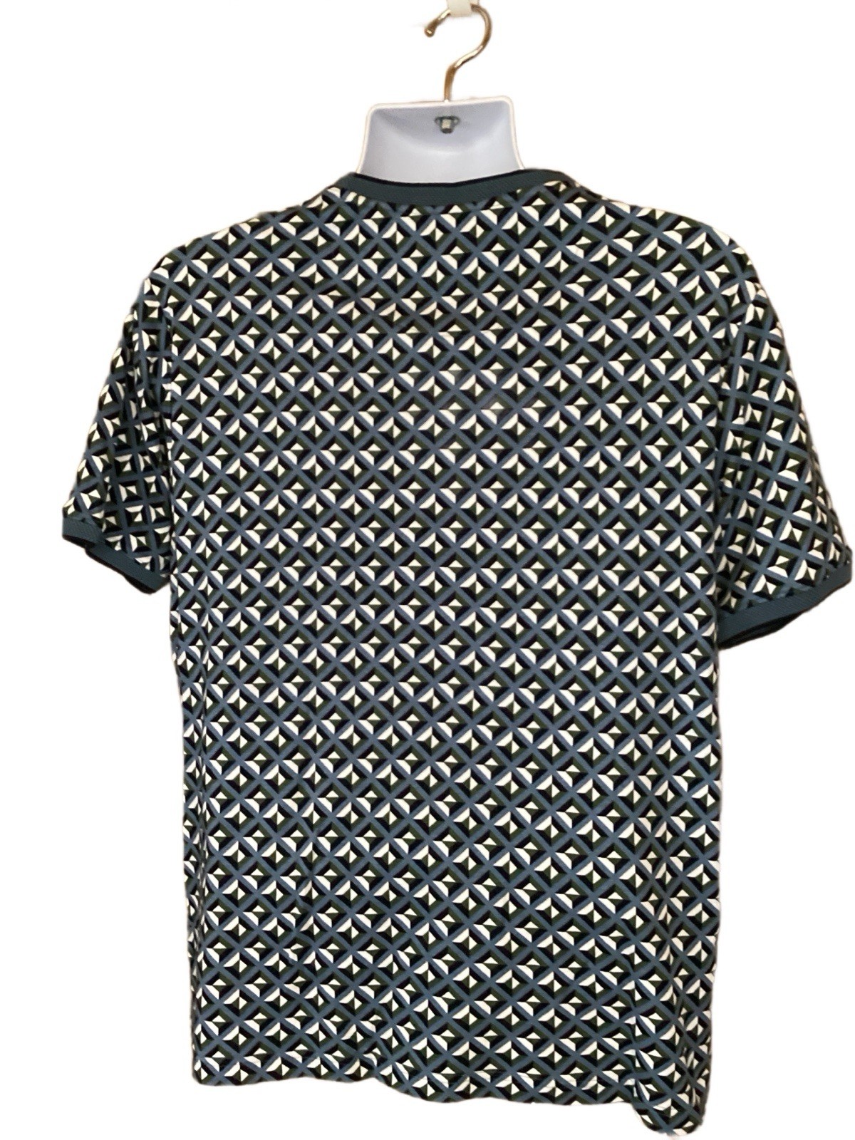 Denim & Flower Ricky Singh Textured Shirt With Geometric Pattern Men’s Large