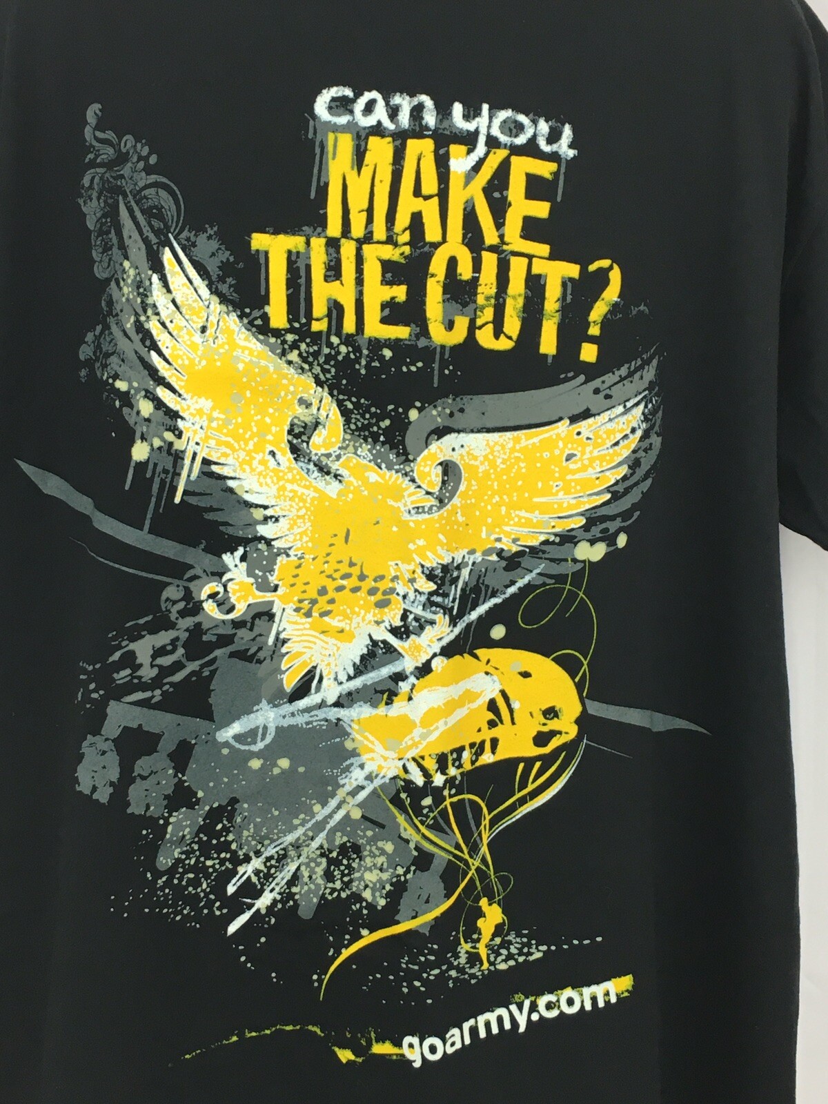 Can You Make The Cut US Army Military Mens Graphic Tshirt XL Black