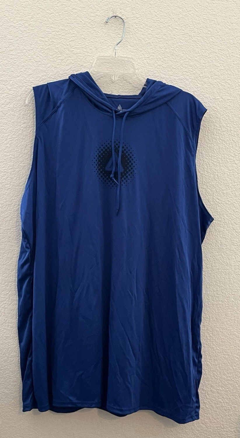 Ever Athlete Men’s Lightweight Hooded Workout/Casual Tank Royal Blue 2XL