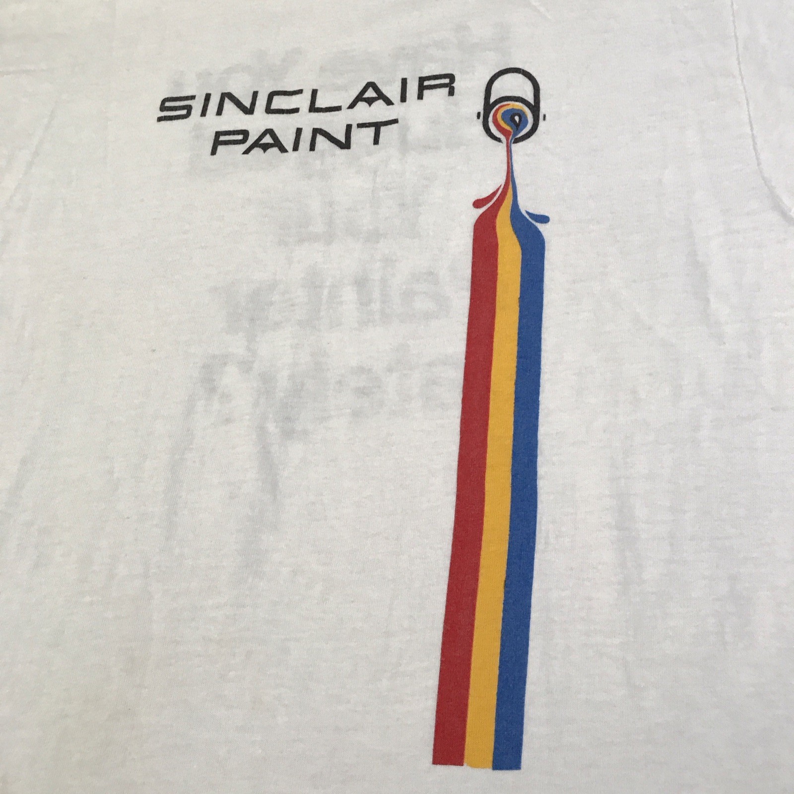 Sinclair Paint VNTG Single Stitch Graphic White T-shirt *See Description*