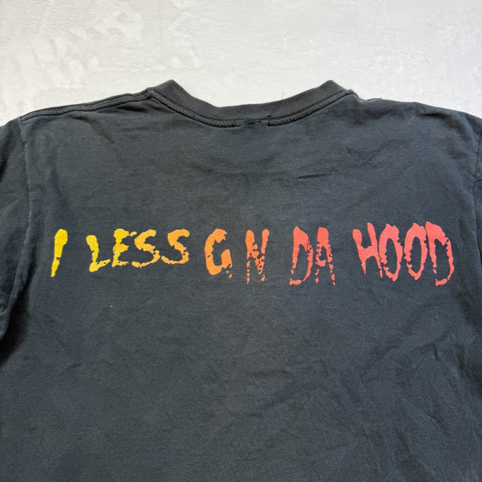 Blaze Ya Dead Homie 1 Less G n da Hood Shirt Sz Lg WORN THRASHED See Pics