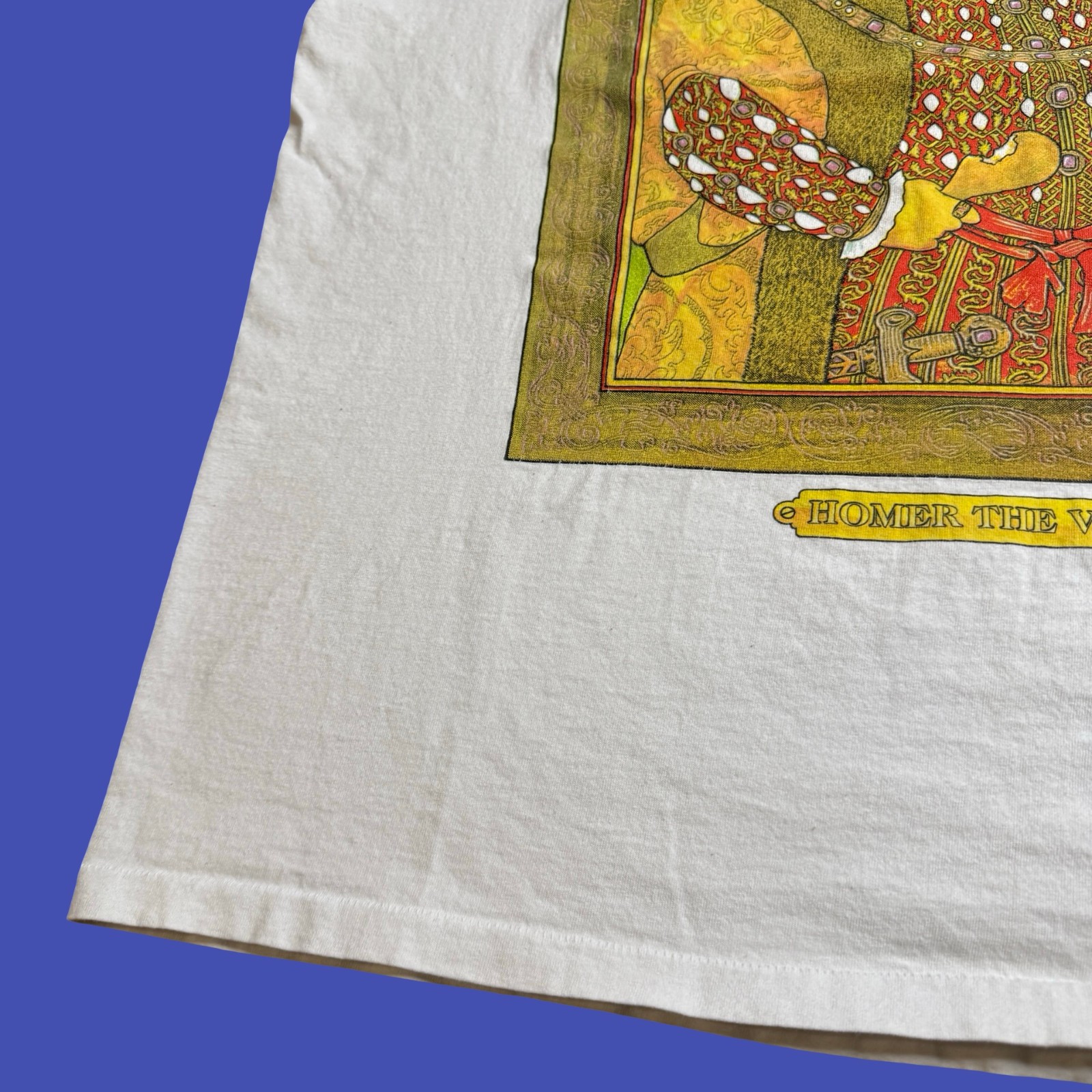1995 The Simpsons Homer The VIII King T Shirt White 2 Sided Cartoon Vintage