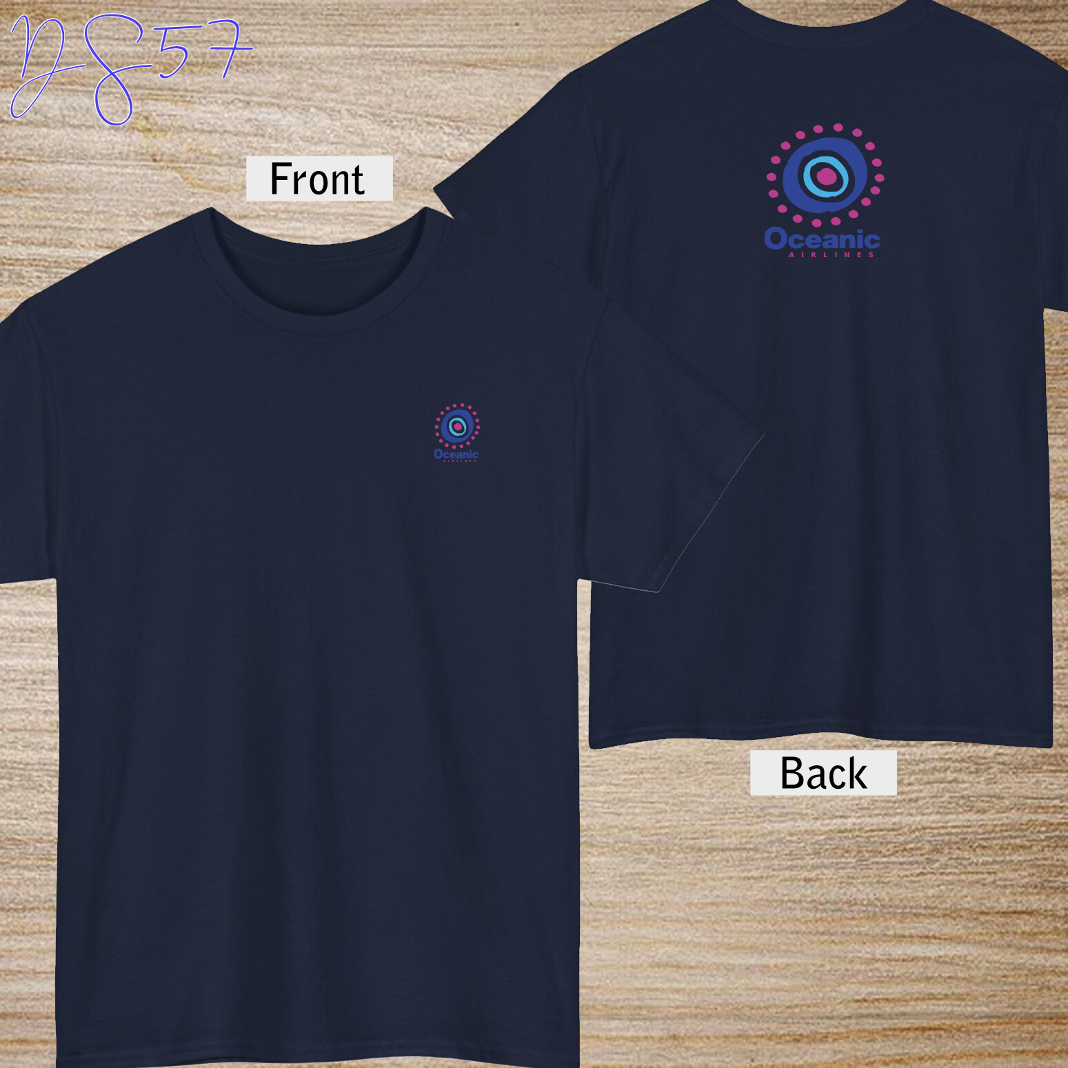 Oceanic Airlines Vintage Logo Shirt Black/Navy/Grey/White/Red/Blue T-Shirt S-5XL