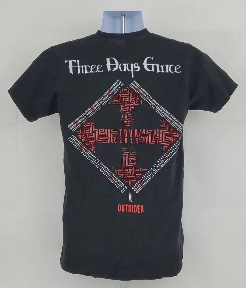 Three Days Grace Outsider Shirt Mens Small Black 2019 Concert Tour Tee Adult A30