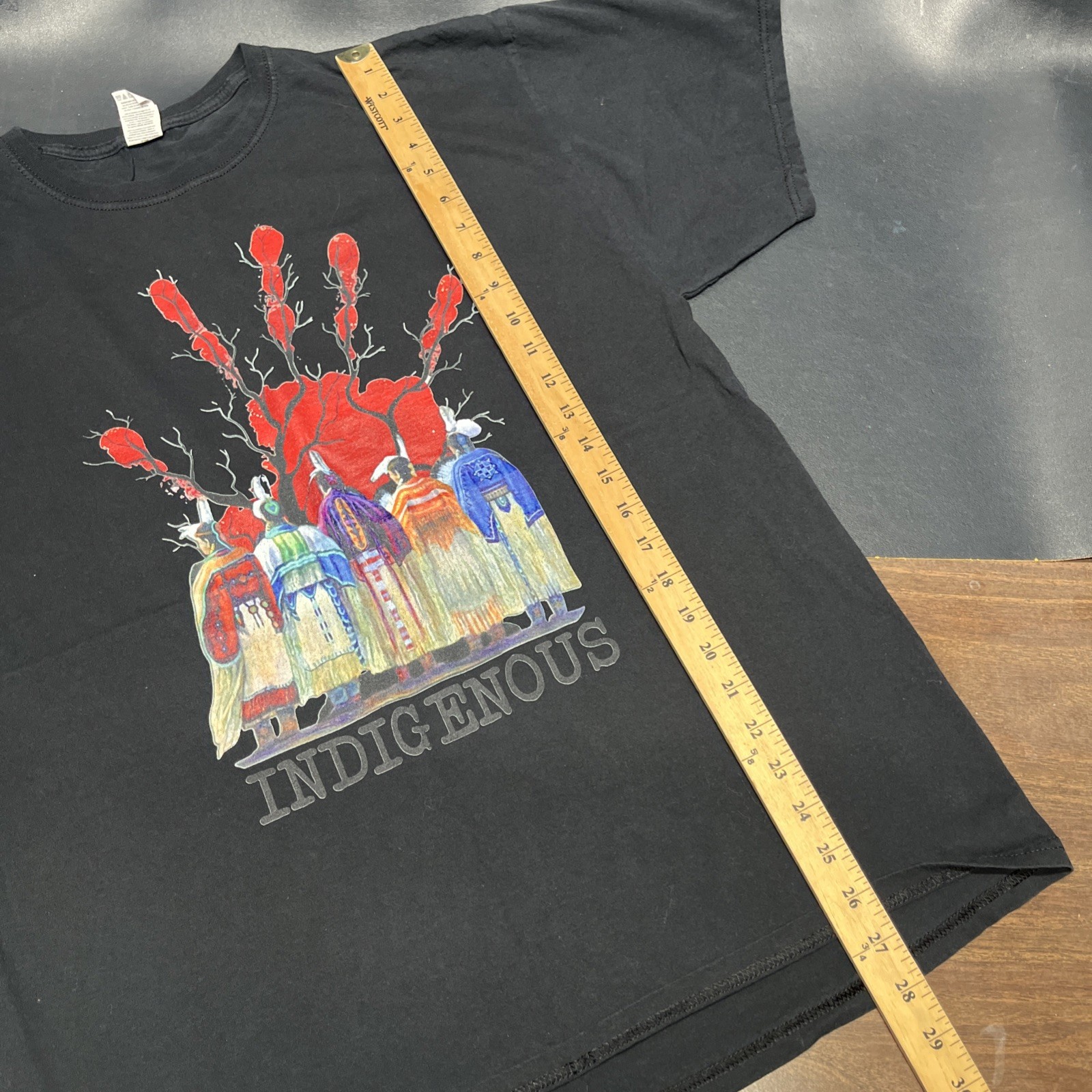Vintage Native American “Indigenous” Red Hand Indian Native American T-Shirt. LL