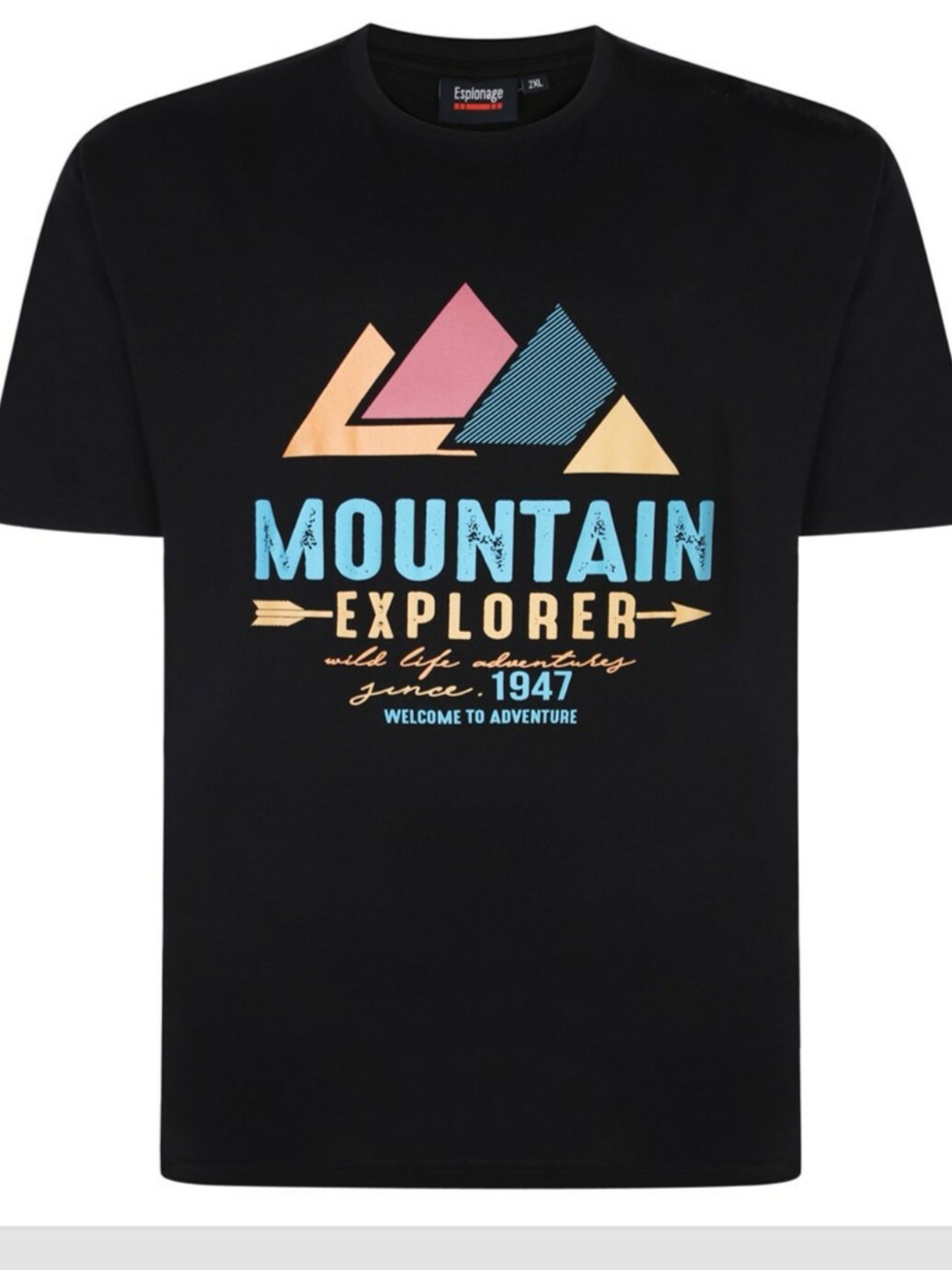 NEW IN ESPIONAGE BLACK MOUNTAIN TEE SHIRT T354 2XL3XL 4XL5XL6XL7XL8XL