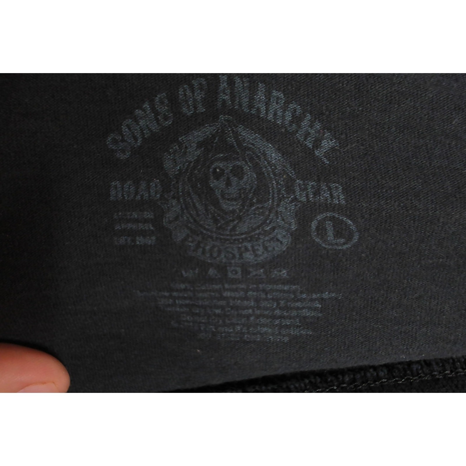Sons Of Anarchy SAMCRO T-Shirt Mens L Grim Reaper American Flag Biker Grunge