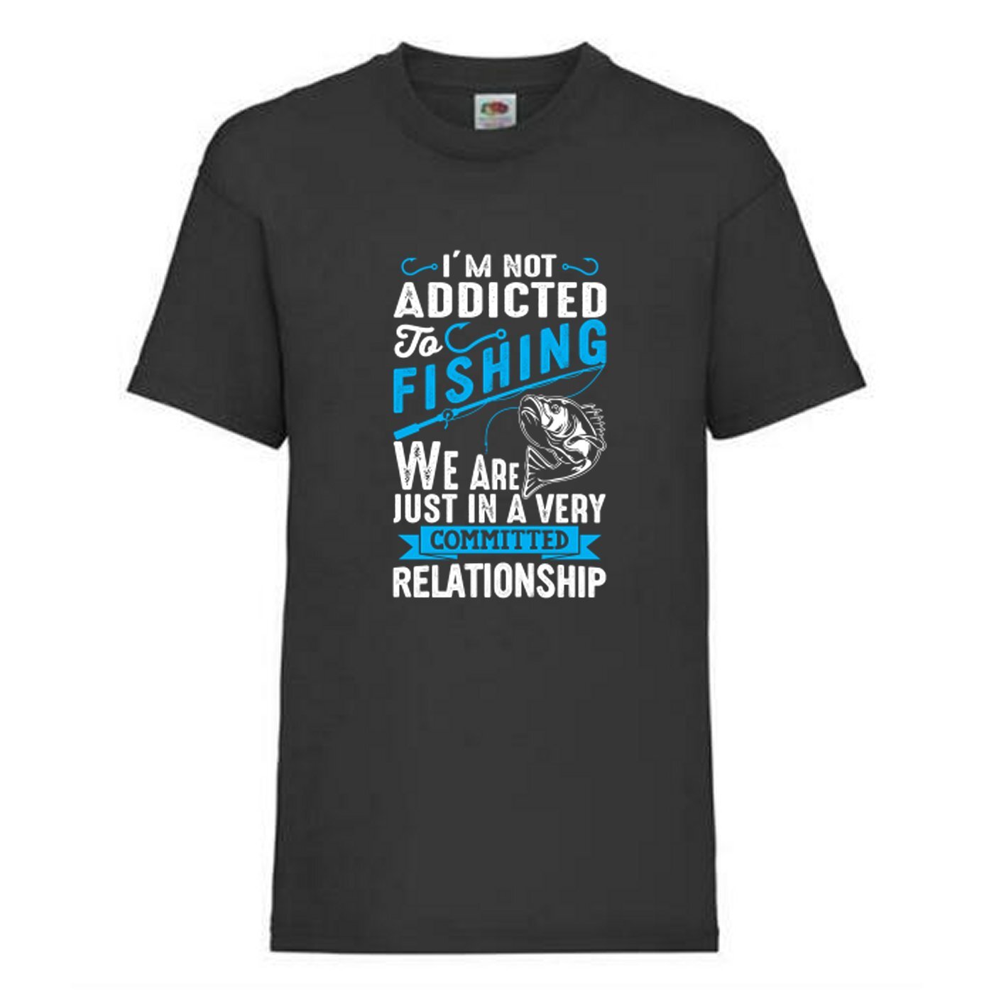 Fishing Addicted Relationship Humour Novelty T Shirt Various Colours And Sizes