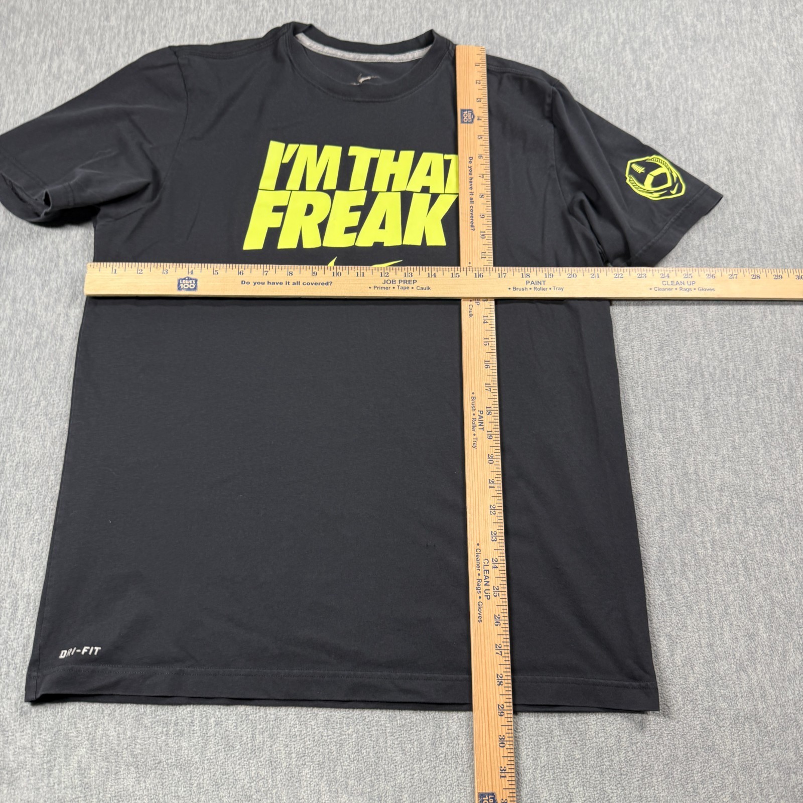 Nike Shirt Mens L Black Dri-Fit Graphic Training Workout Short Sleeve Tee