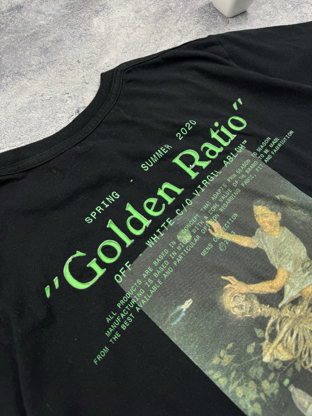 Off-White “Golden Ratio” Pascal Skeleton Graphic Black T-Shirt