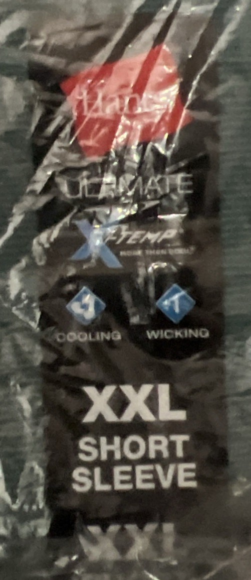 Hanes Ultimate X-Temp T-Shirts 2XL Ever Blue Green Heat New Sealed