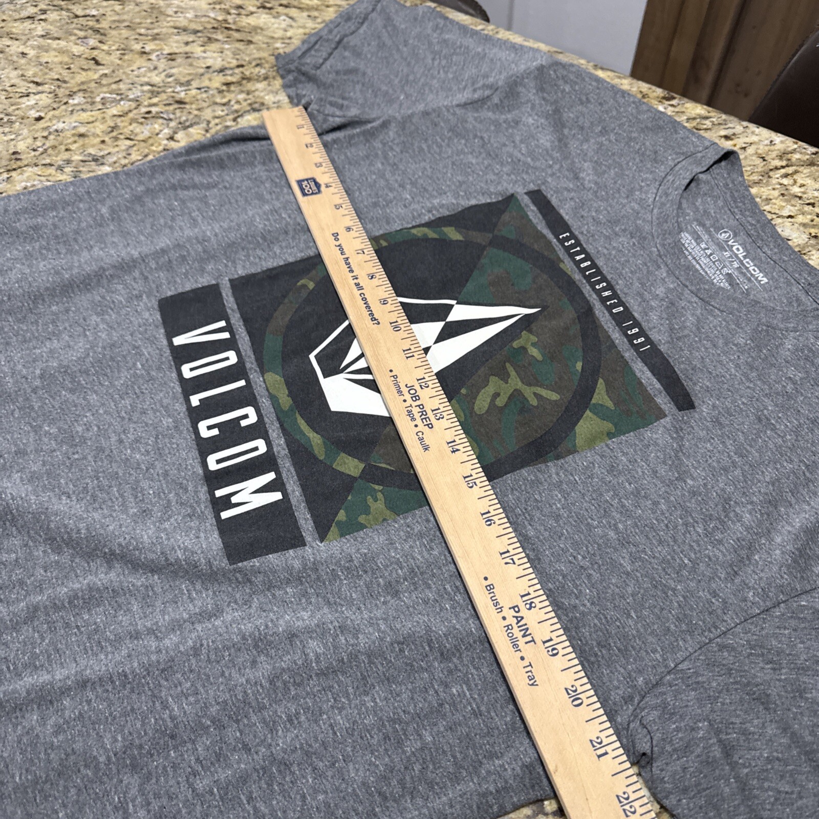 Volcom Stone Clothing Douglas short sleeve heather grey XL Preowned Cpix