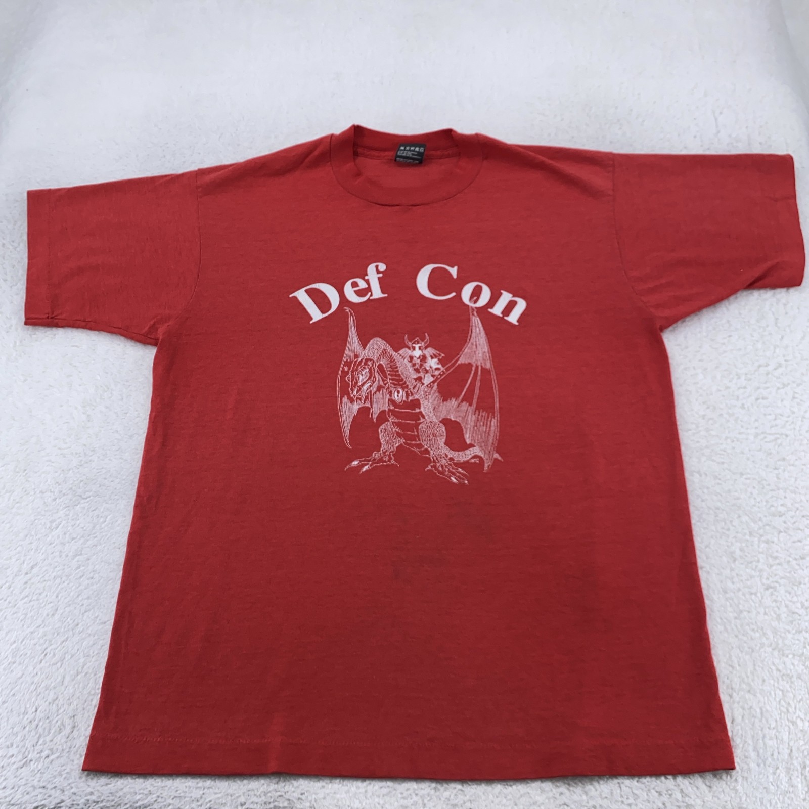 Vintage Def Con Shirt M/L Computer Hacker Convention Dragon Tee 90s Gaming RPG