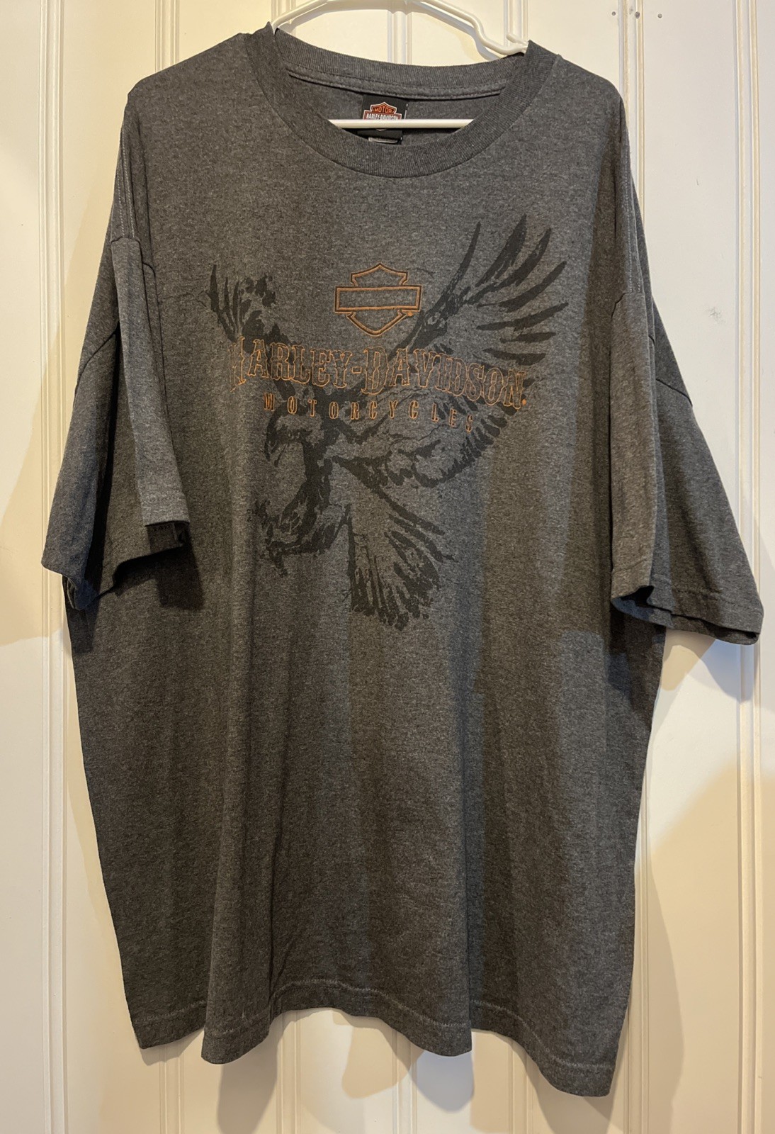 Harley Davidson Eagle & Logo Gray Carbon Short Sleeve Shirt 3XL Suburban Motors