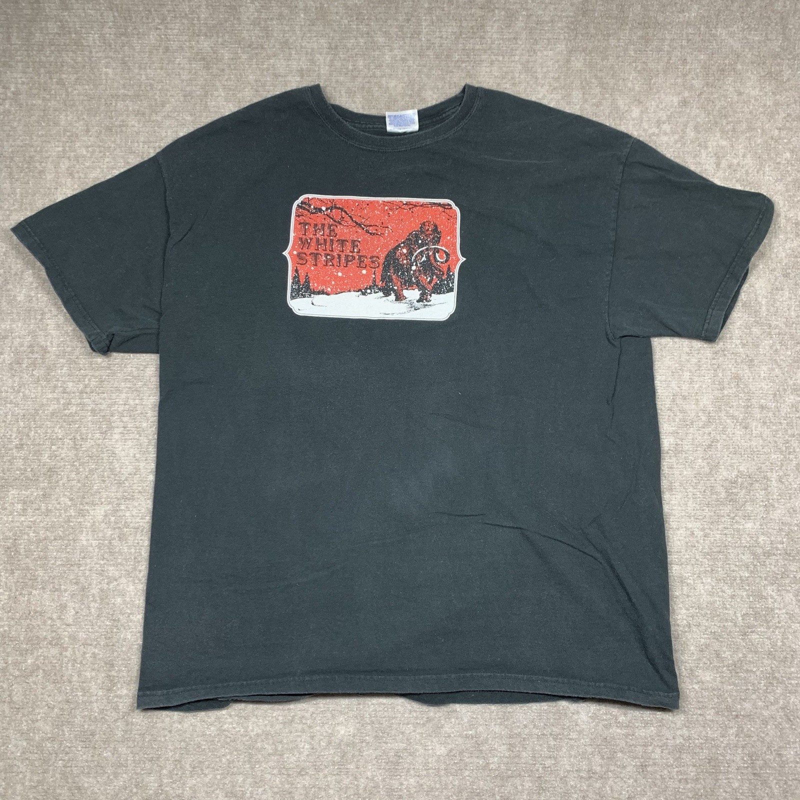 Vintage The White Stripes 2003 Elephant Album Promo Black T-Shirt Mens XL