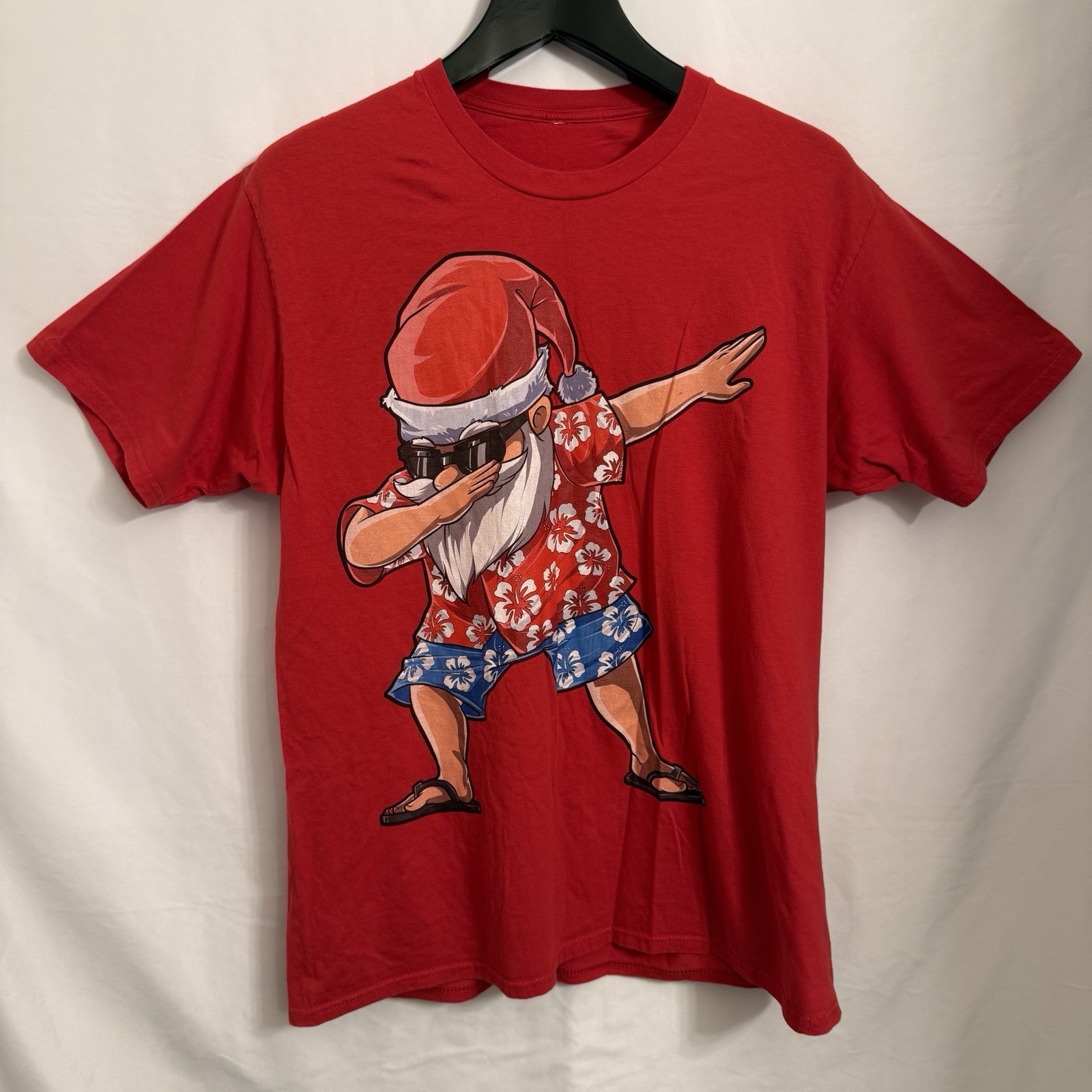 Dabbing Santa Christmas in July Summer Vacation T-Shirt Unisex T-shirt Large