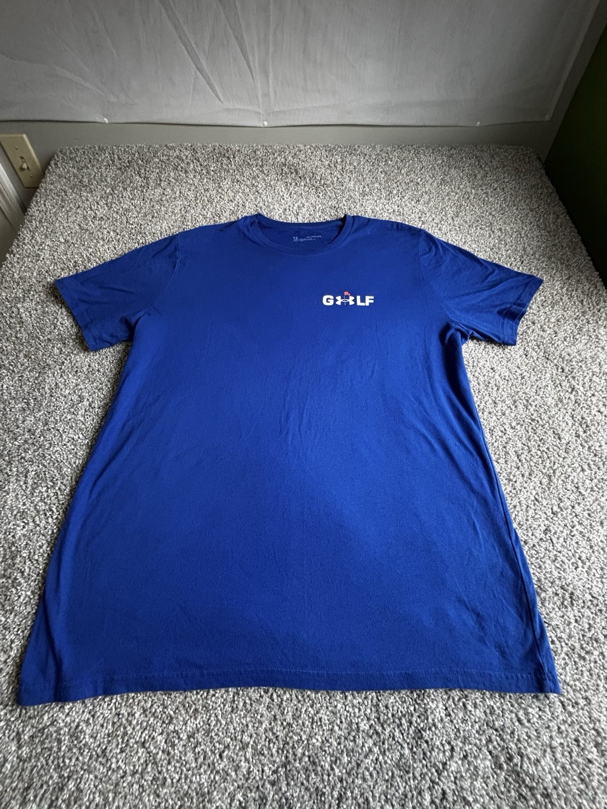 Under Armour Men’s XXL Regular Blue Crew Neck Short Sleeve Logo Golf Tee