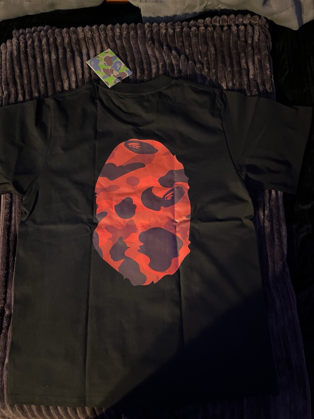 A Bathing Ape BAPE Black Ape Head Graphic Print Crew Neck T-Shirt Men’s S